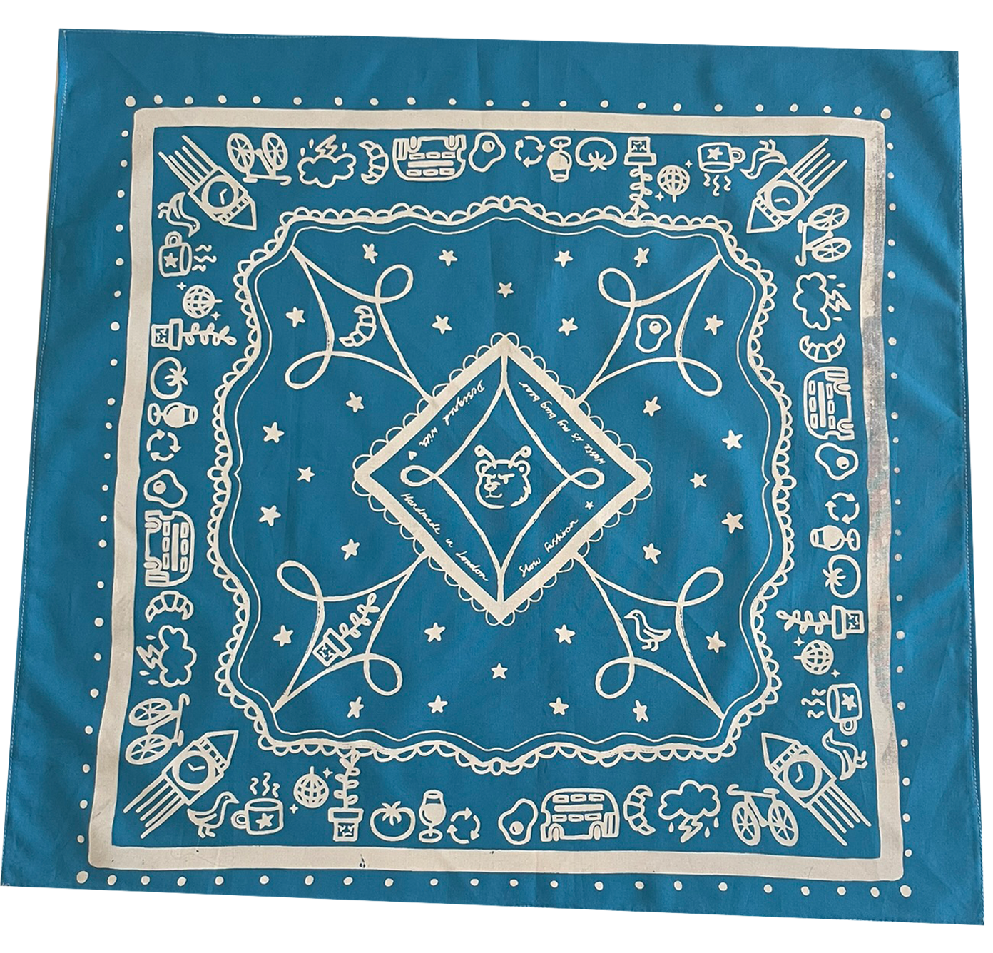 Light Blue London Bandana