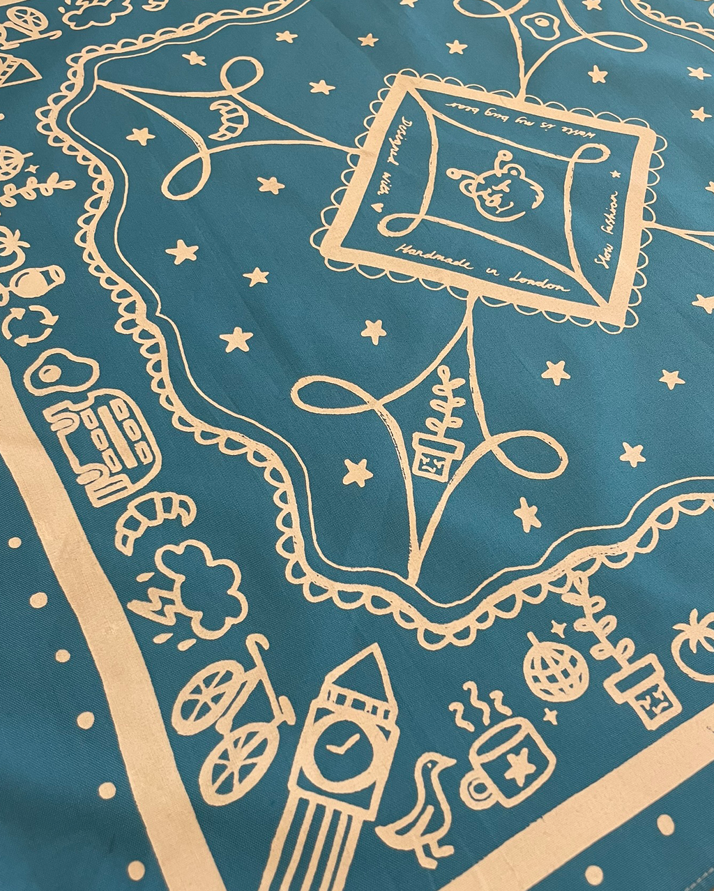 Light Blue London Bandana