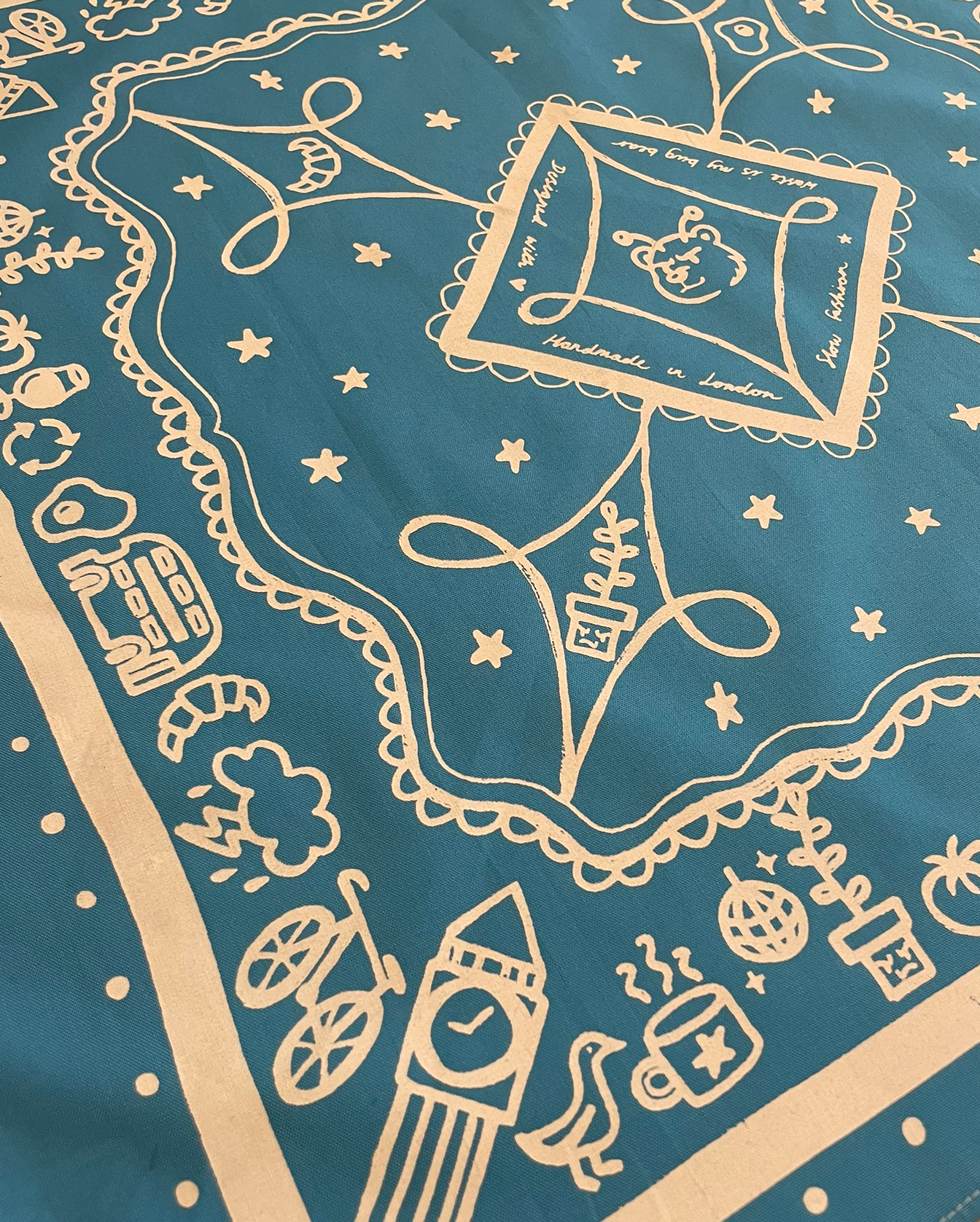Light Blue London Bandana