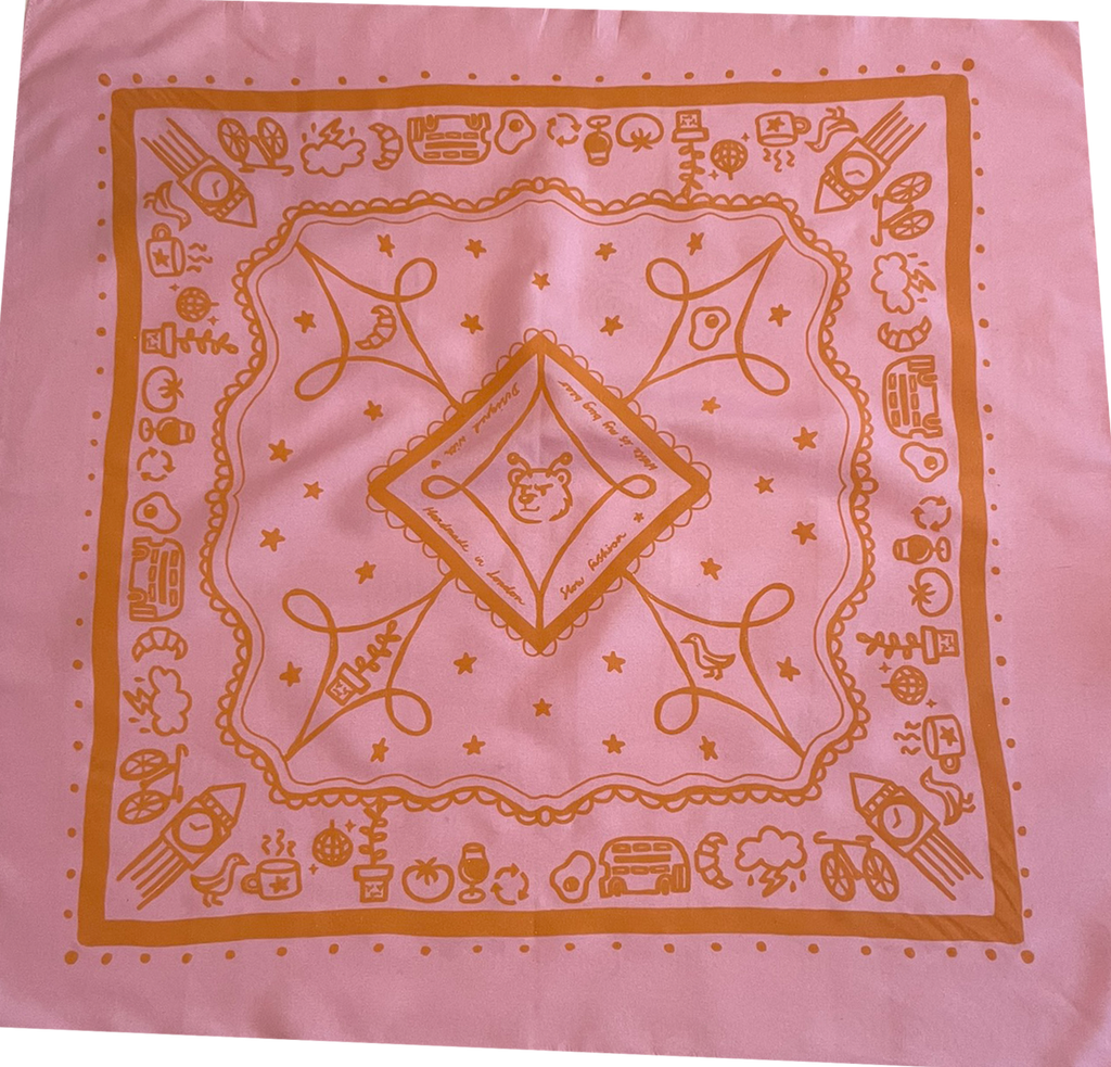 Pink & Orange Bandana