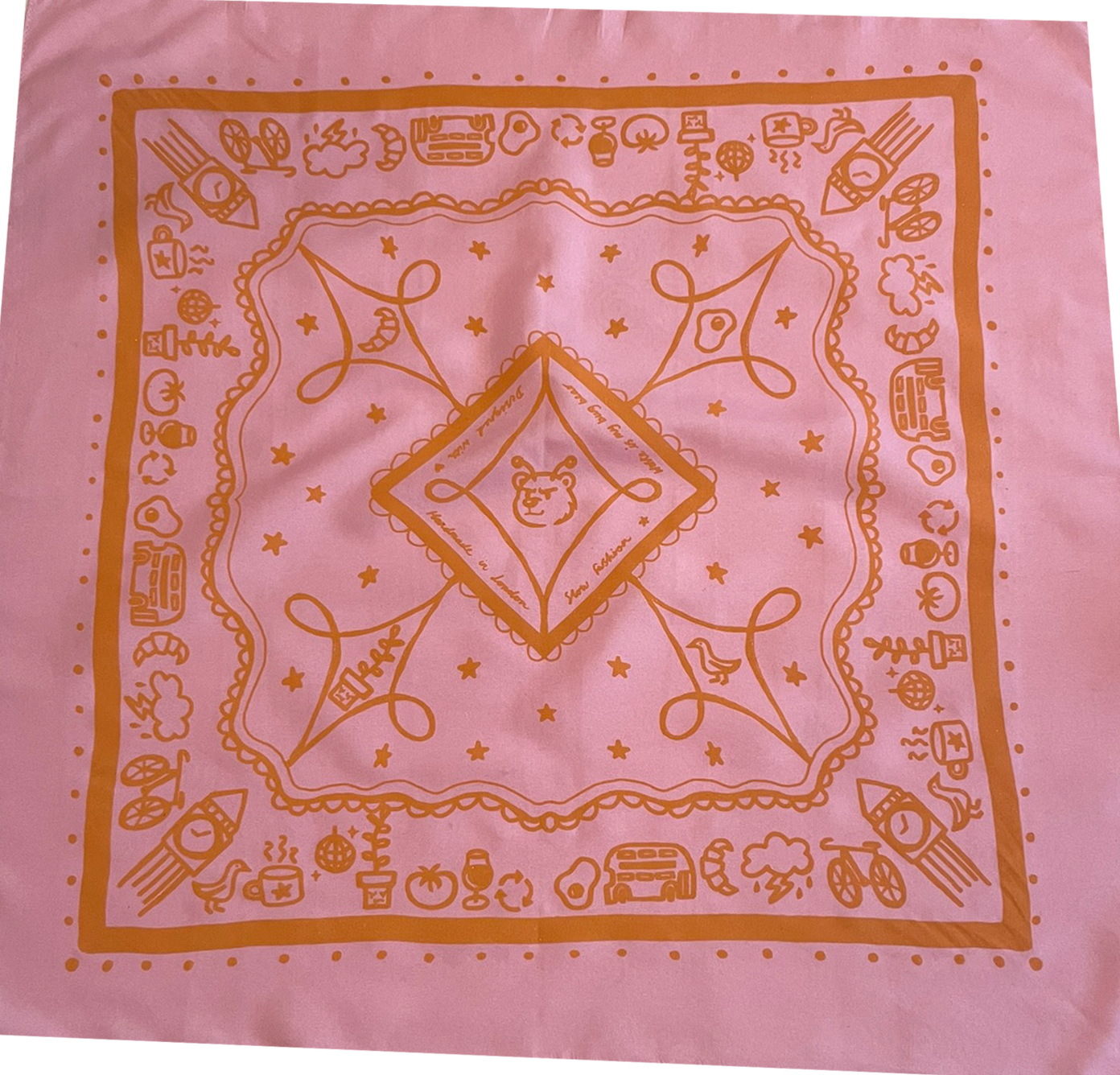 Pink & Orange Bandana