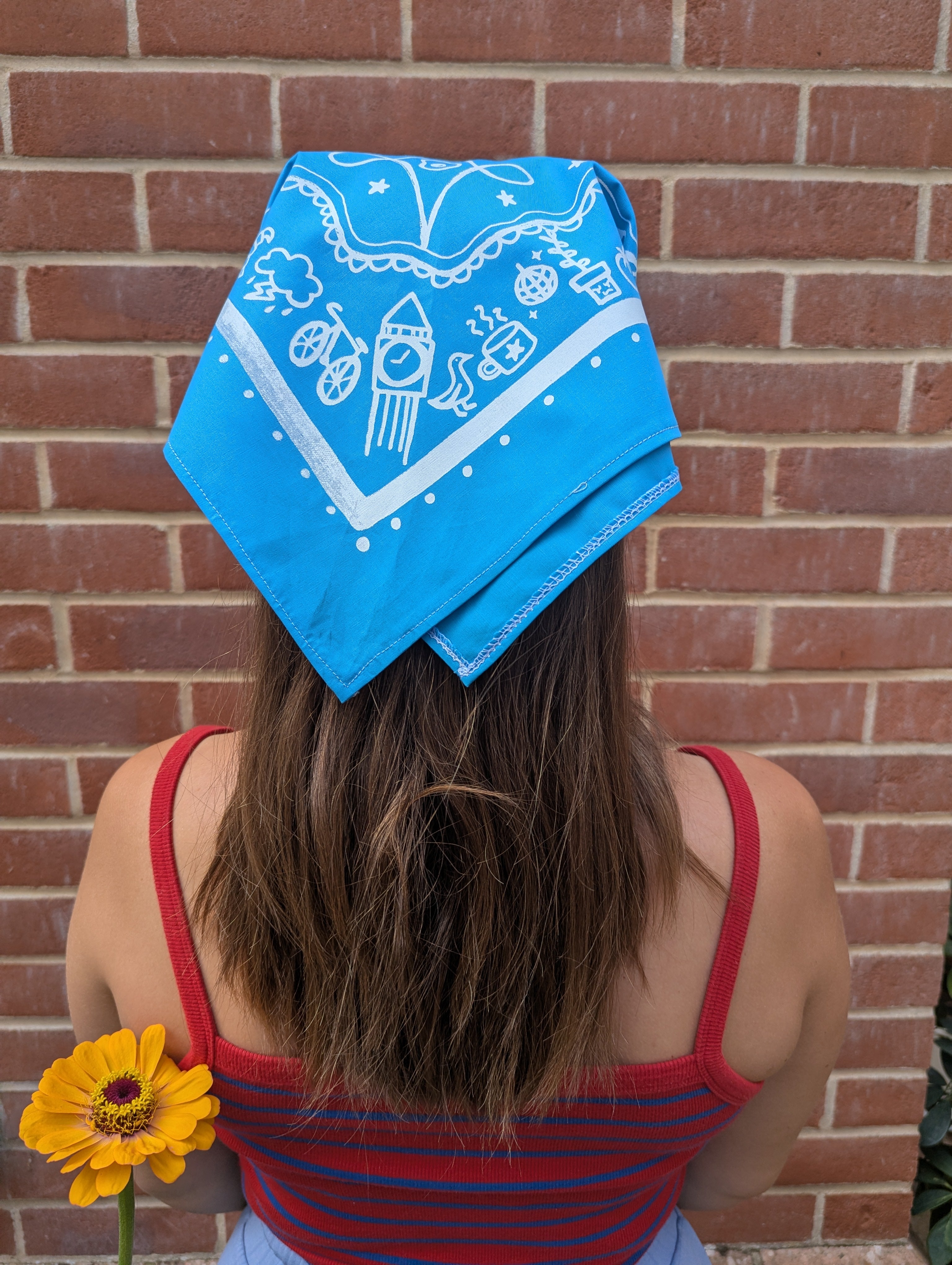 Light Blue London Bandana