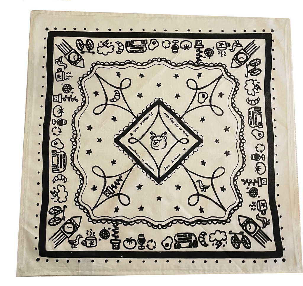 White & Black London Bandana