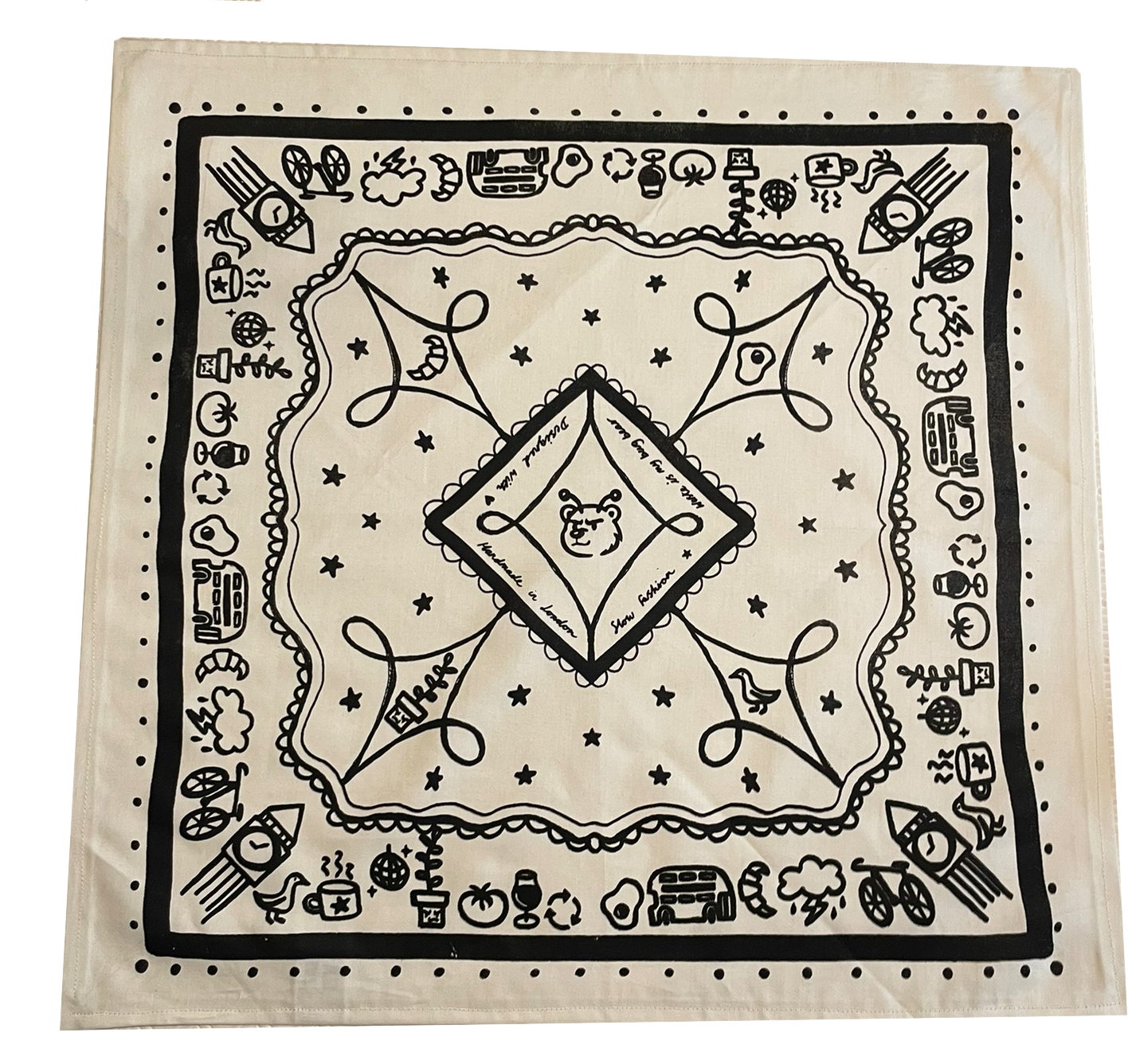White & Black London Bandana
