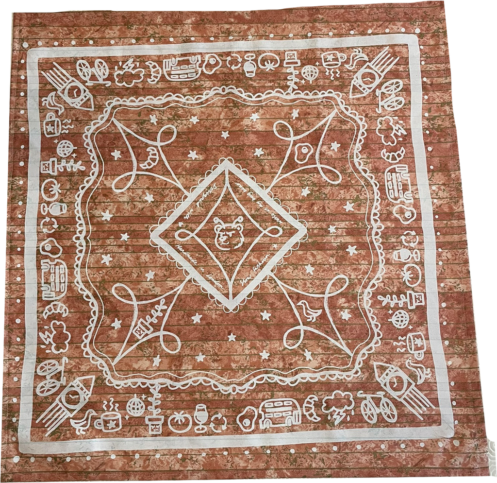 Coral Stripe London Bandana