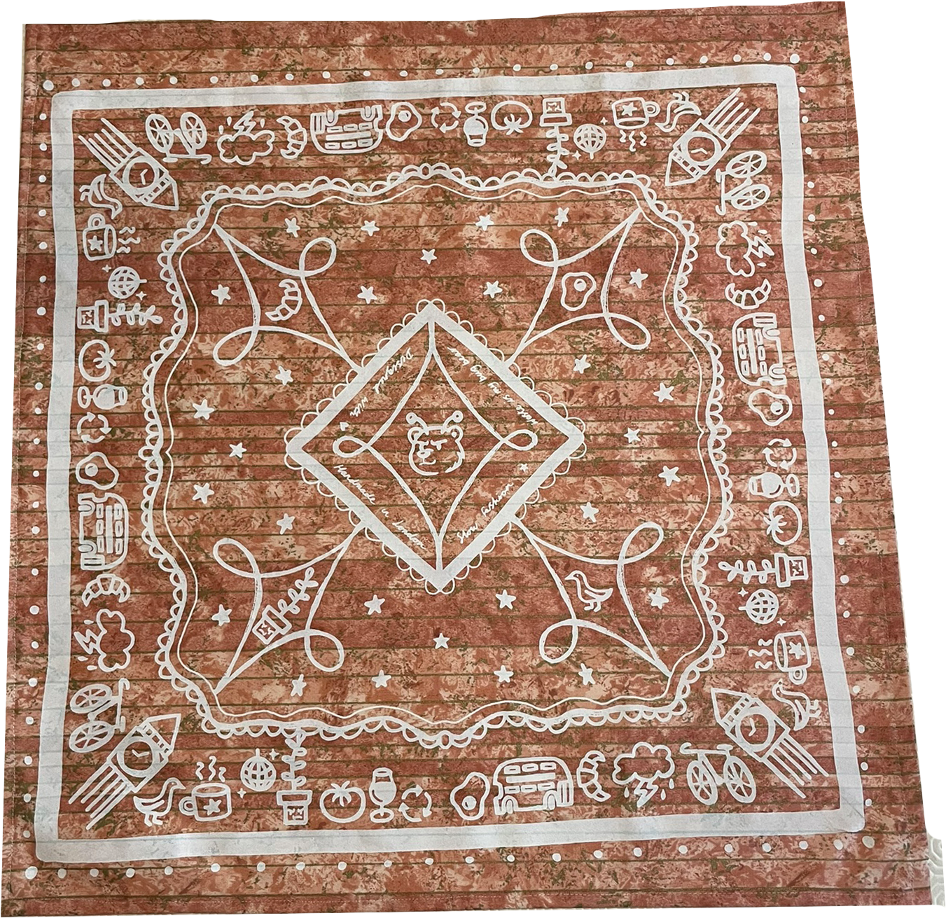 Coral Stripe London Bandana