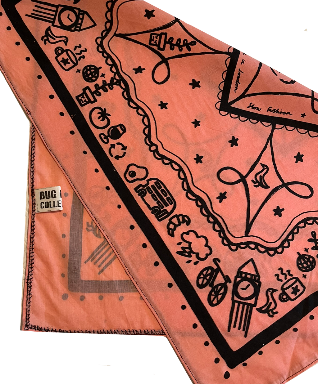 Pink & Black London Bandana