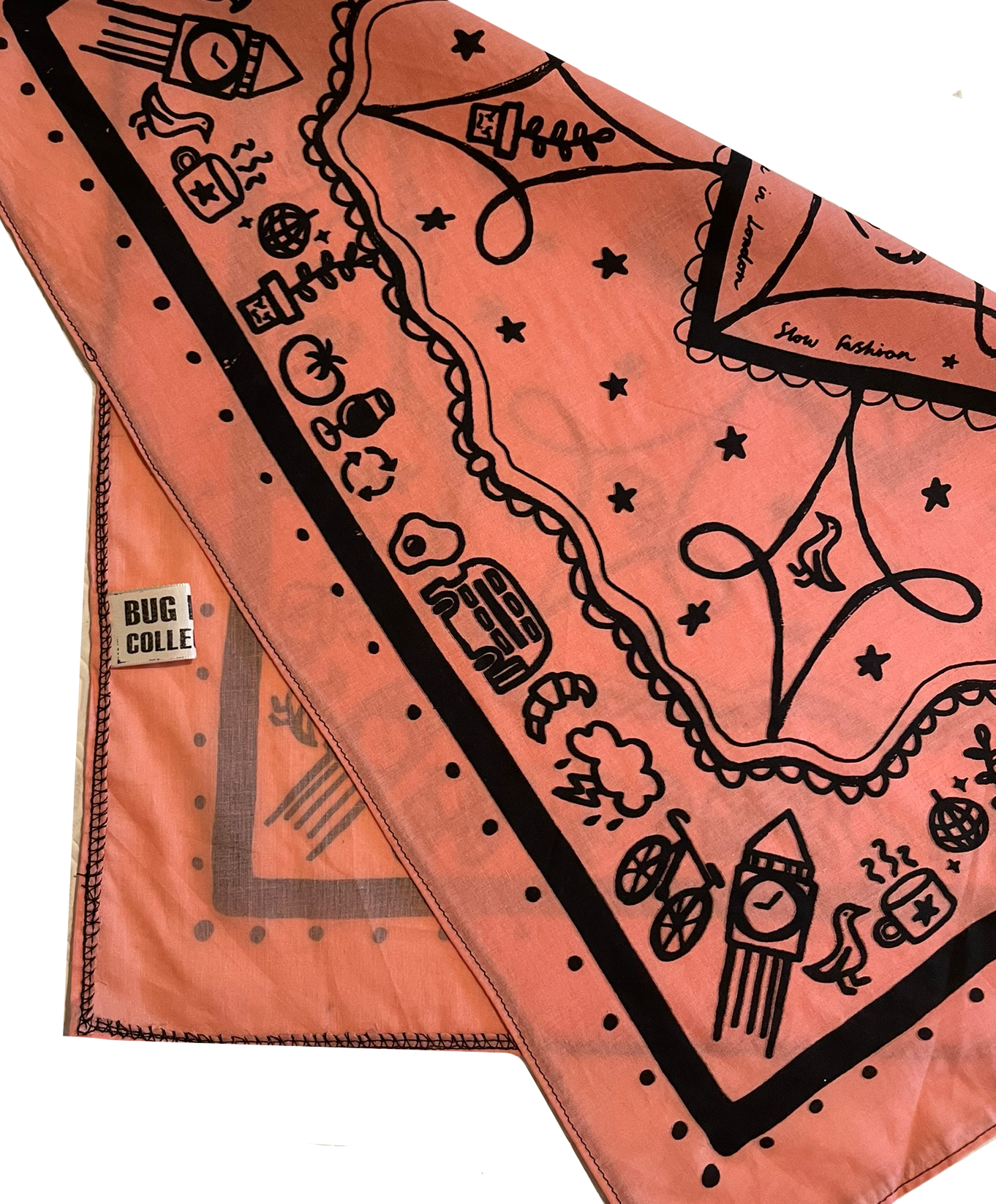 Pink & Black London Bandana