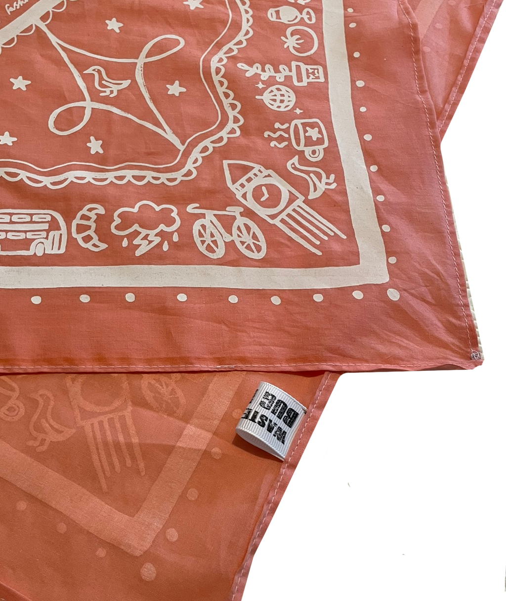 Pink & White London Bandana
