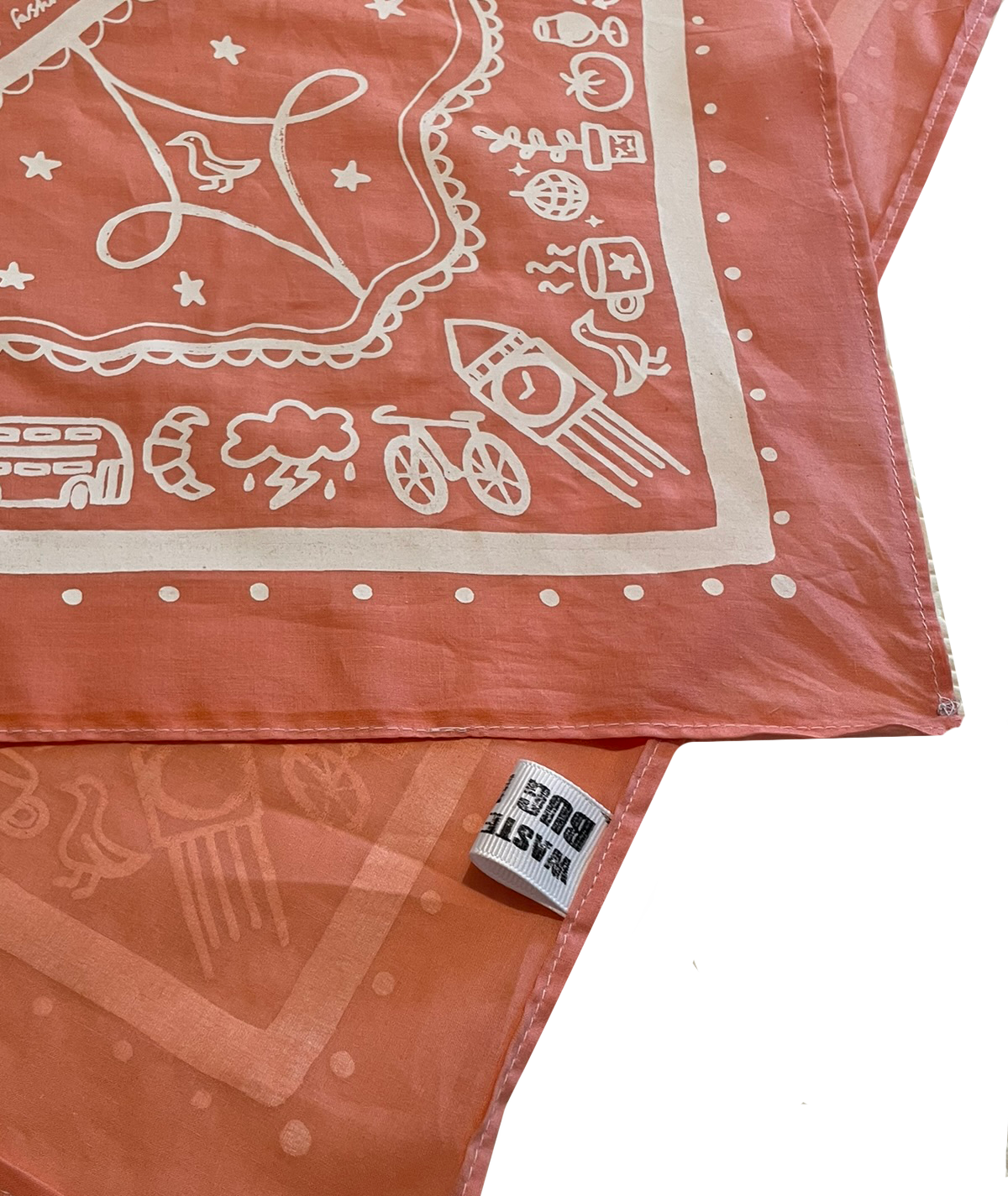 Pink & White London Bandana